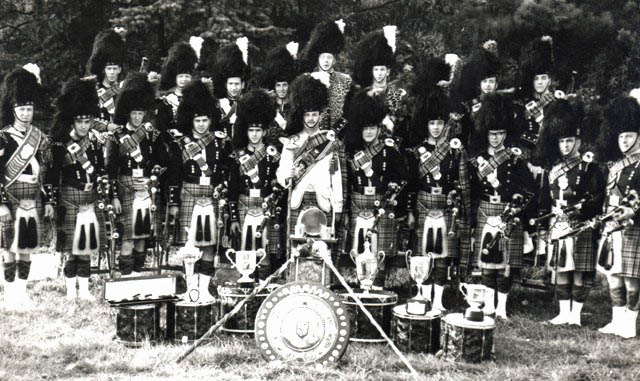 Invergordon Distillery in 1965, Trevor Dear at far right, front row.
