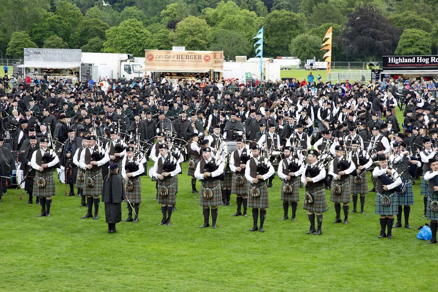 The march past at the 2019 European Championships at Piping Inverness.
