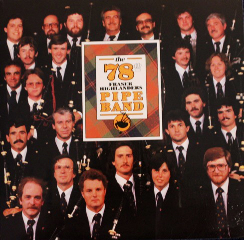 Maggie McIver, second from right, front row, on the 78th Fraser Highlanders' first album.
