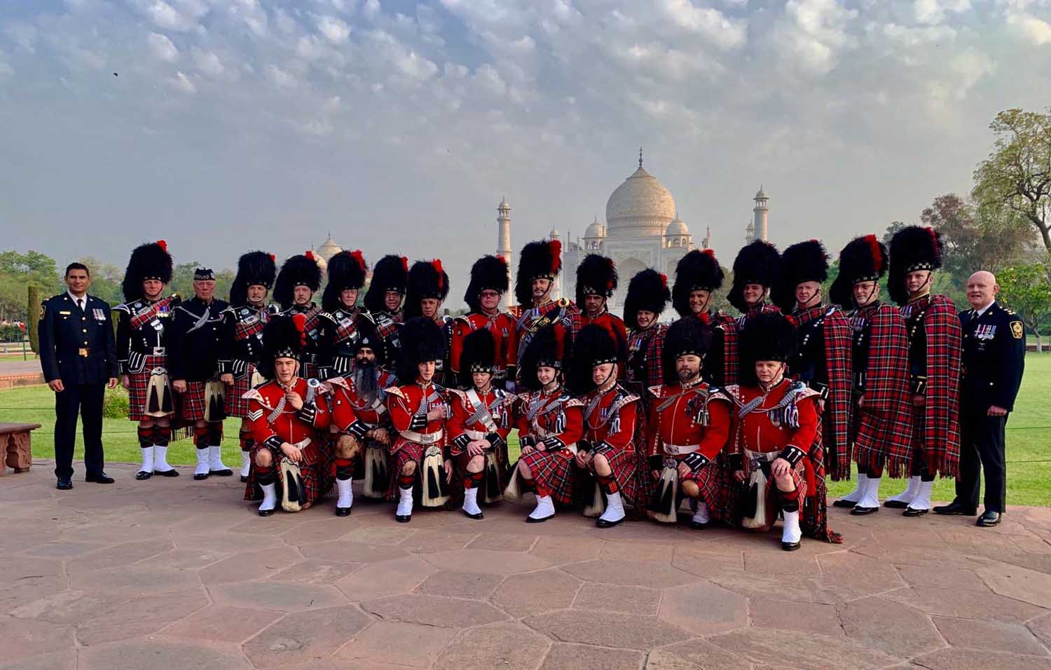 The Vancouver Police on their trip to northern India, visiting the Taj Mahal.