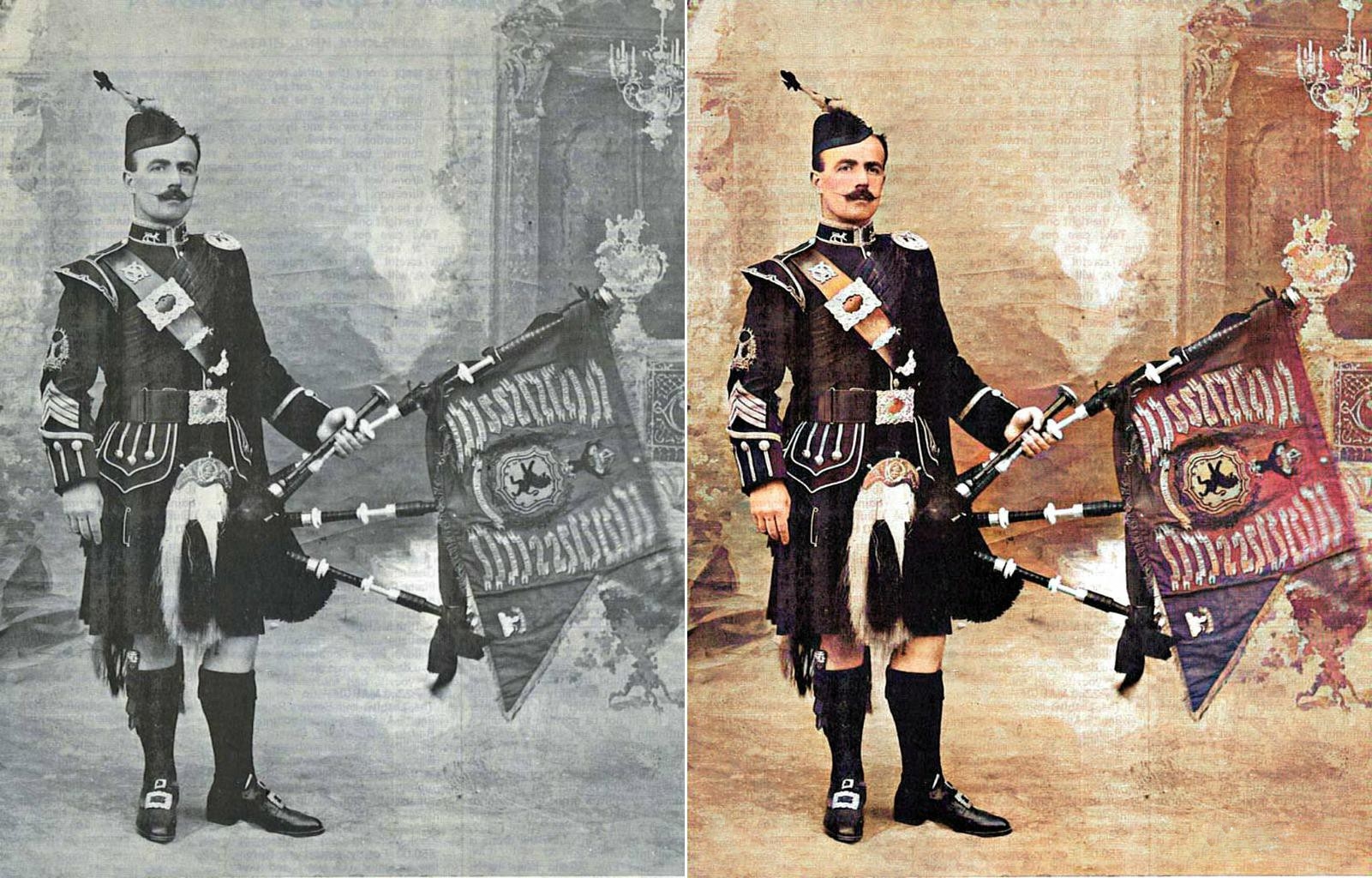 G.S. McLennan, before and after.