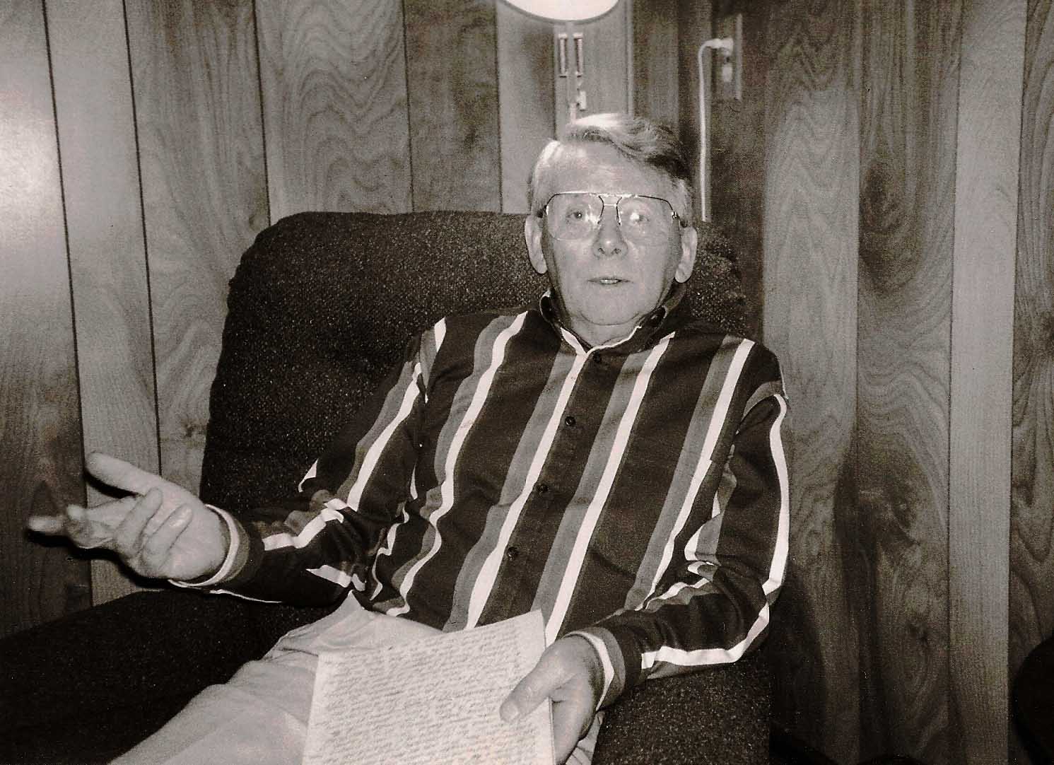 Jimmy McIntosh during our May 1994 interview at his home near Pittsburgh.