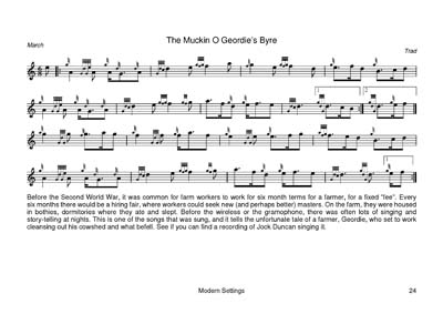 Click to open 'The Muckin O Geordie's Byre' from Callum Galleitch's collection of tunes for newer pipers.