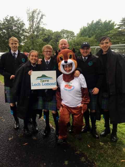 Warren Graham, third from left, at a charity fundraiser with fellow Kilmarnock Pipe Band members.